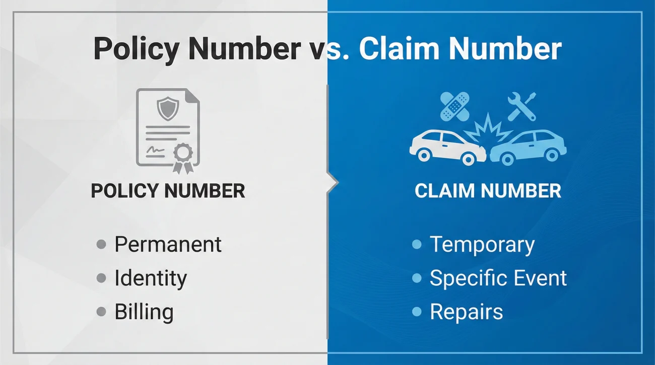 Policy Number Vs Claim Number Comparison Table