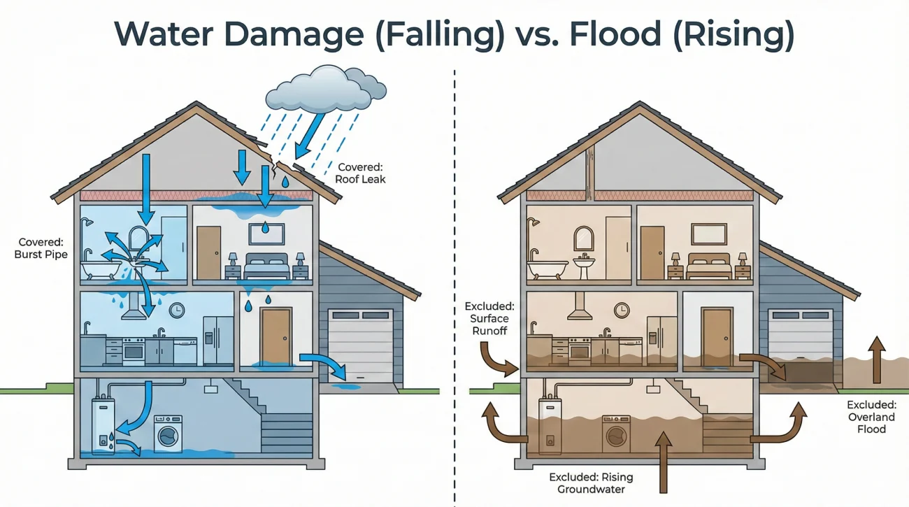 Rising Vs Falling Water Insurance Coverage Rule