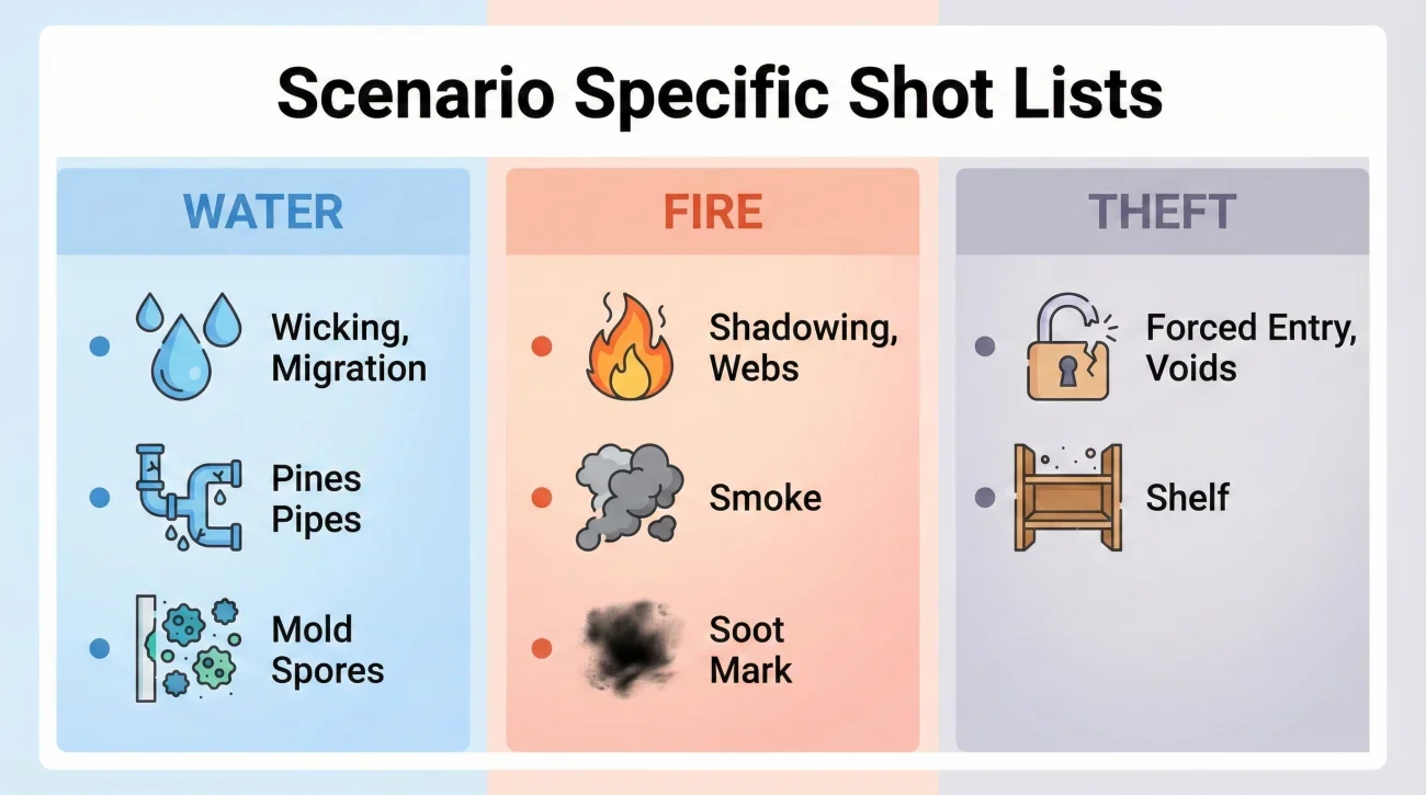Claim Scenario Shot Checklist
