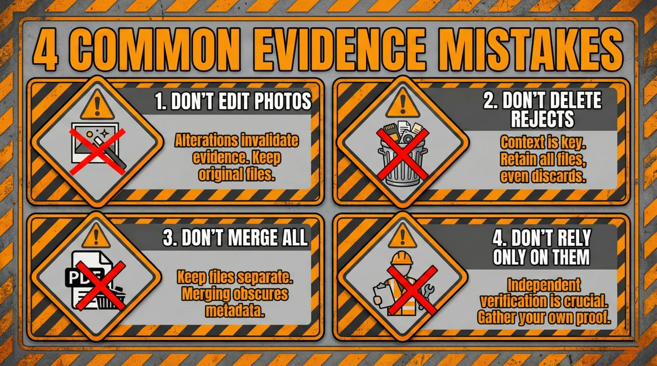 Common Evidence Mistakes