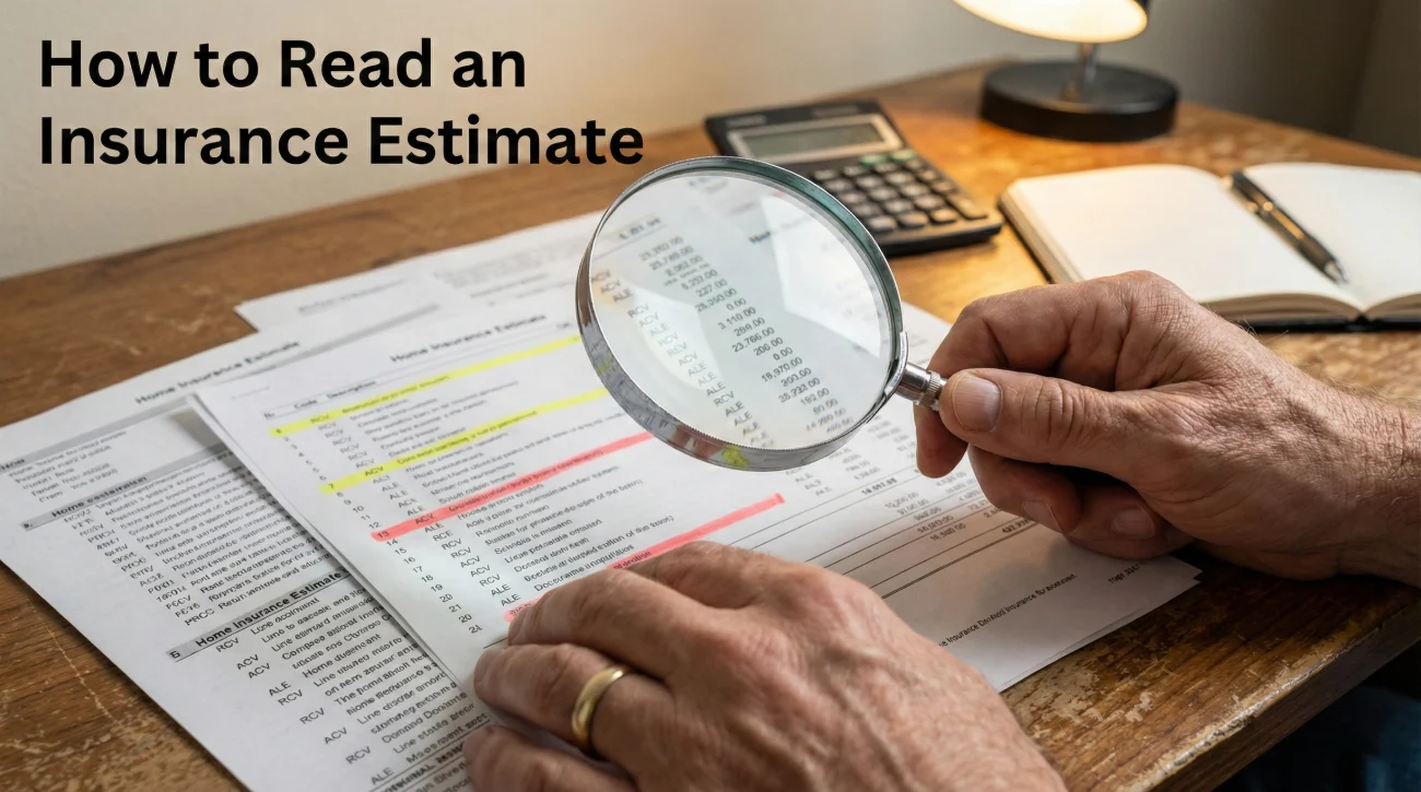 How To Read An Insurance Estimate