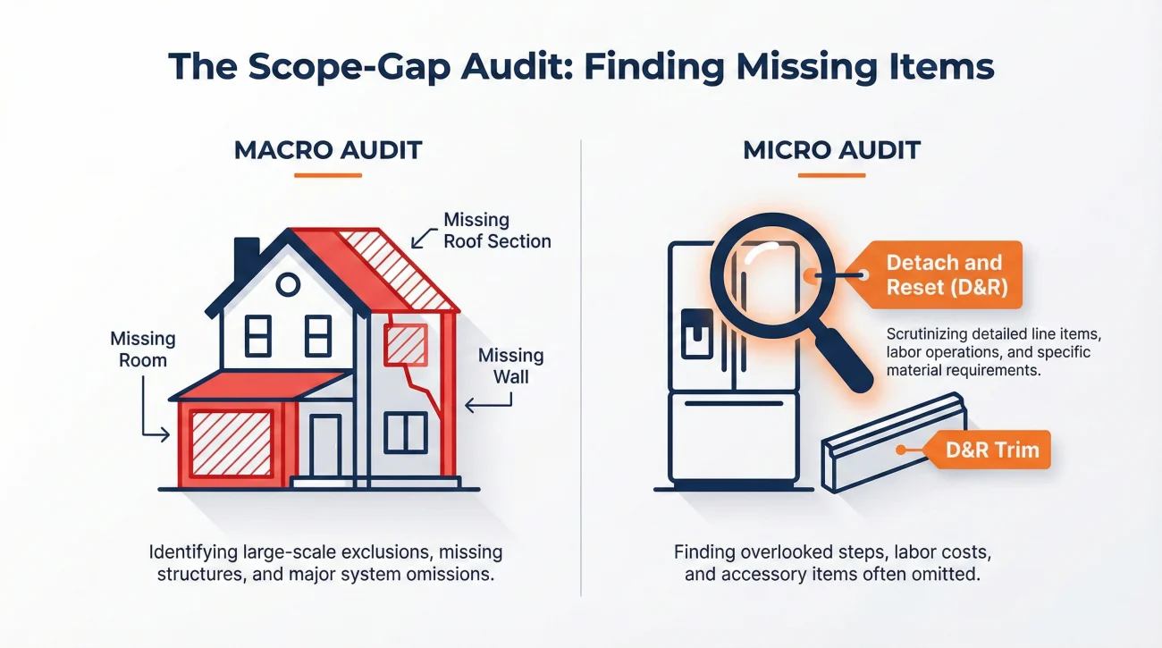 Insurance Claim Scope Gap Audit Checklist