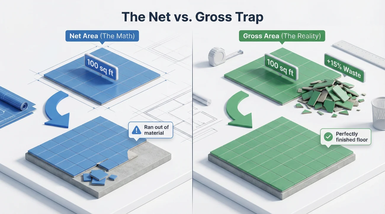 Net Vs Gross Material Calculation Explained