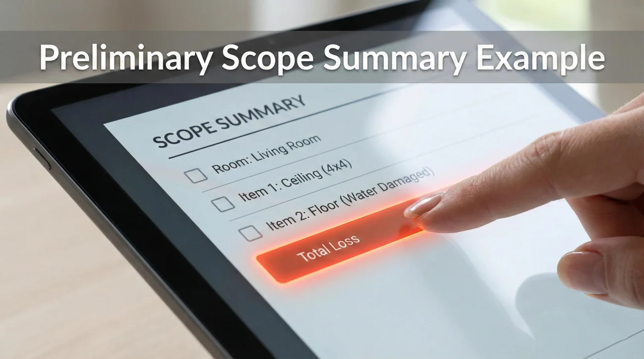 Documents Needed for a Homeowners Insurance Claim: A Practical Checklist 5 Preliminary Scope Summary Layout