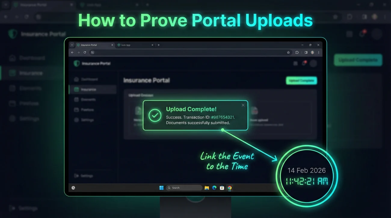 Proving Portal Uploads With Screenshots