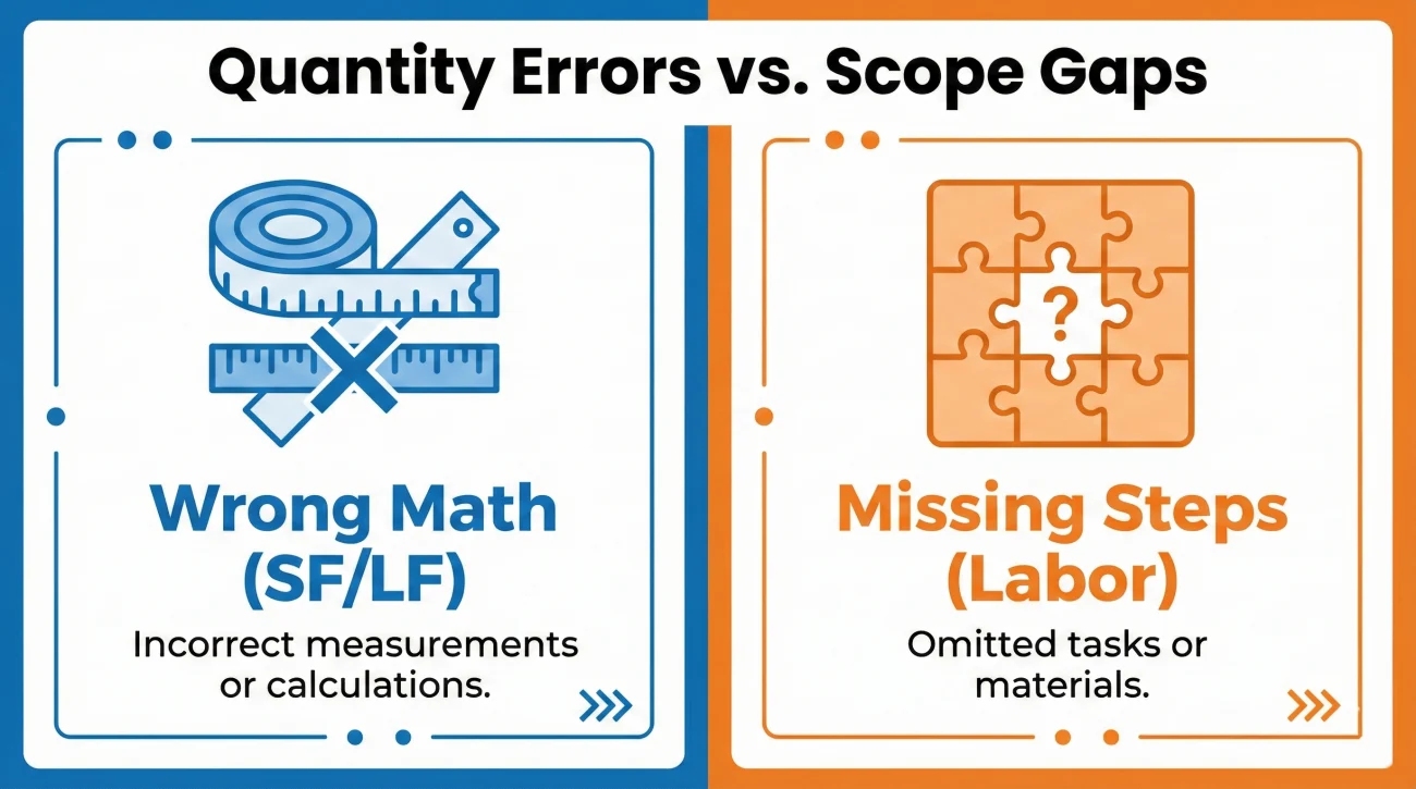 Quantity Error Vs Scope Gap Difference