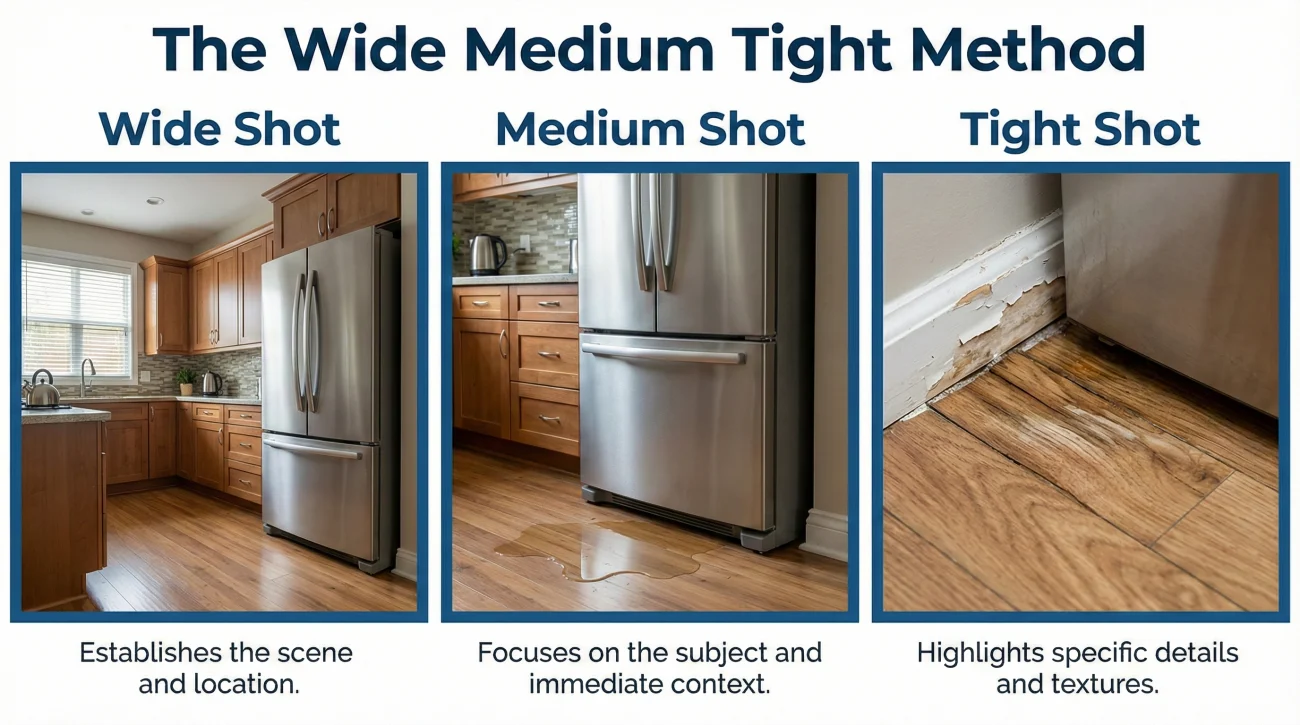 Wide Medium Tight Photography Method