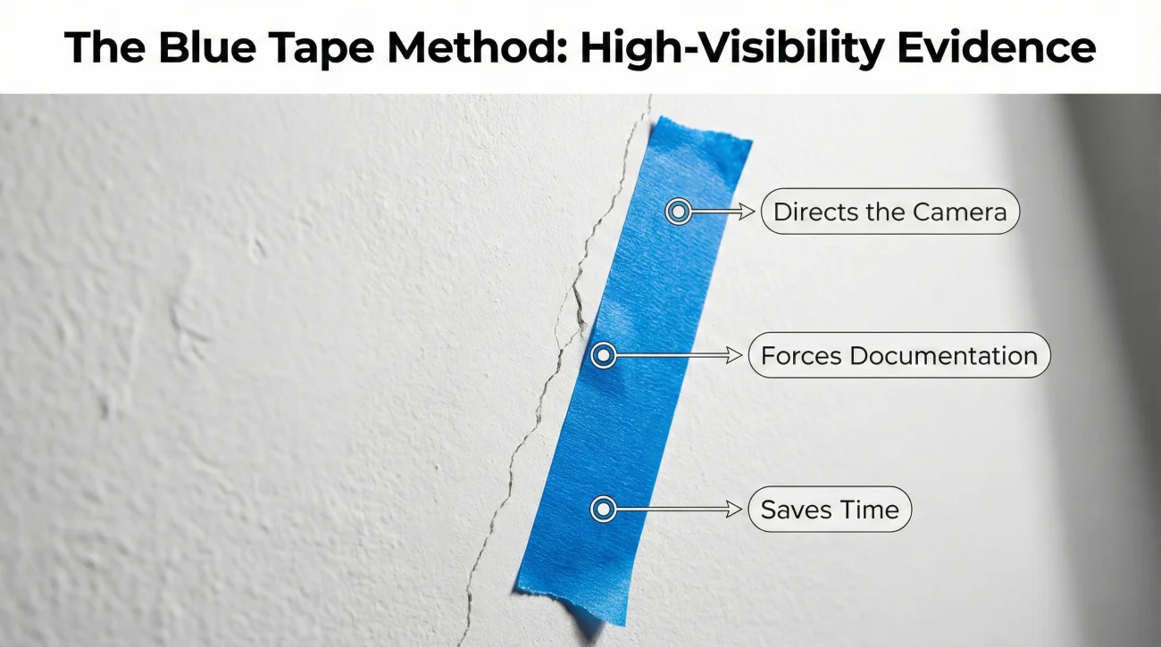 Requesting an Insurance Reinspection: When to Ask and What to Have Ready 4 Blue Tape Method For Professional Property Damage Documentation