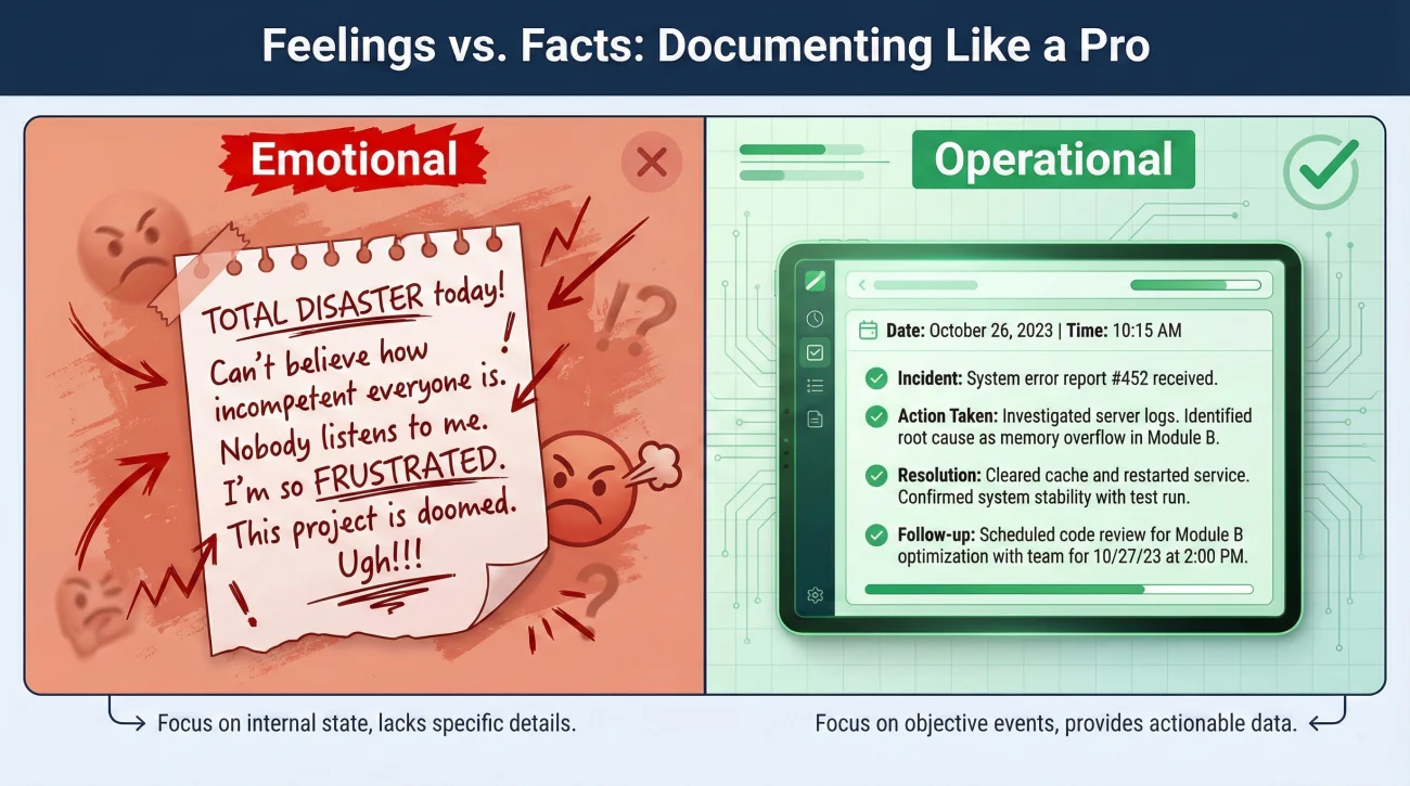 Comparison Of Emotional And Operational Claim Documentation
