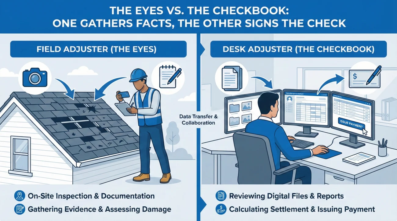 Comparison Of Field Adjuster Versus Desk Adjuster Responsibilities