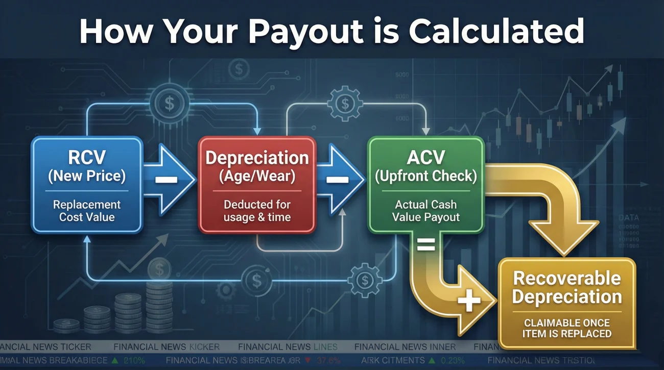 Home Inventory for a Claim: What to List and How Detailed It Needs to Be 4 Financial Flowchart Of Replacement Cost And Depreciation