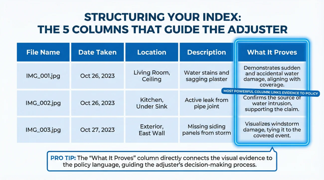 Five Column Layout For A Functional Insurance Photo Index
