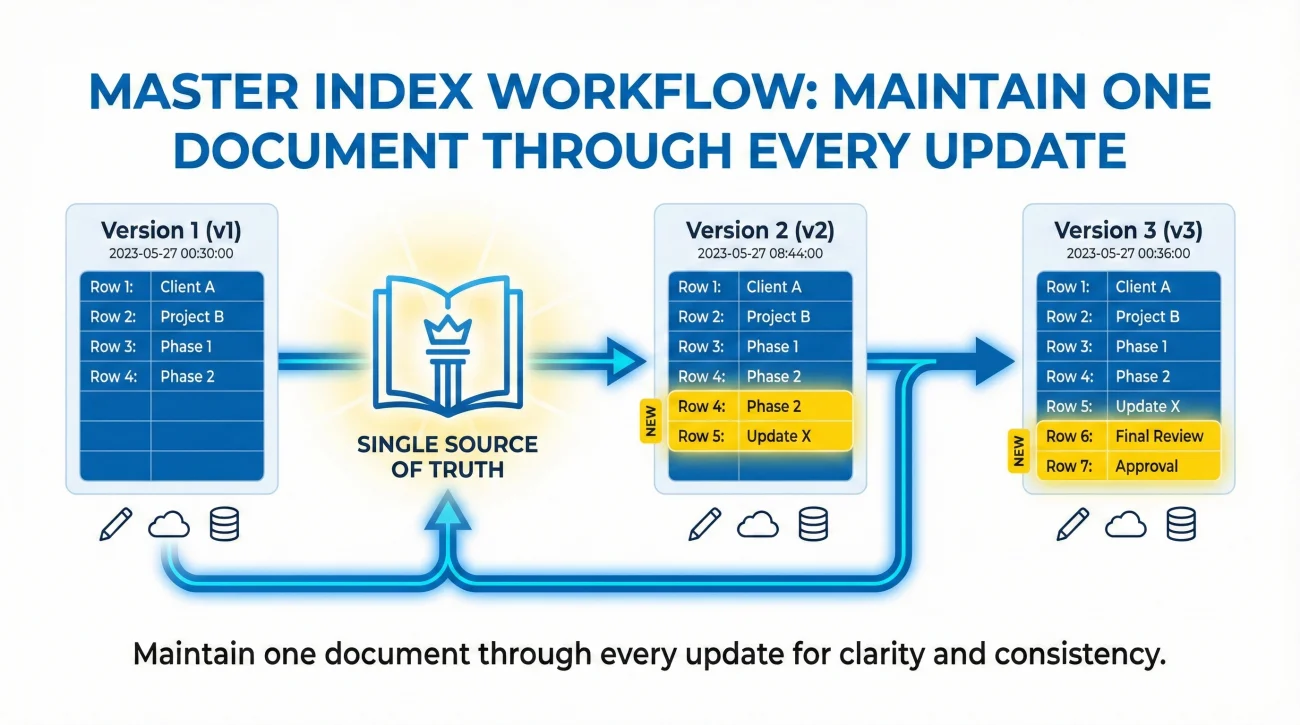 Master Photo Index Version Control And Submission Workflow