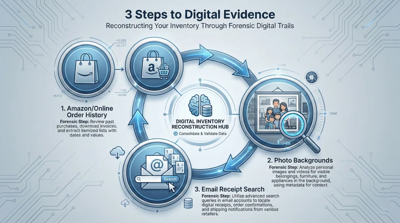 Home Inventory for a Claim: What to List and How Detailed It Needs to Be 3 Process Map For Digital Evidence Recovery In Property Claims