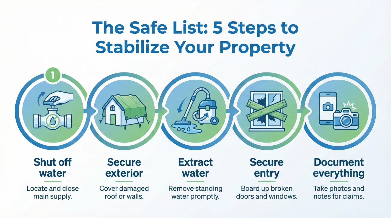 Emergency Repairs Before Inspection: Fixing Without Voiding Coverage 2 Safe Steps For Emergency Property Stabilization