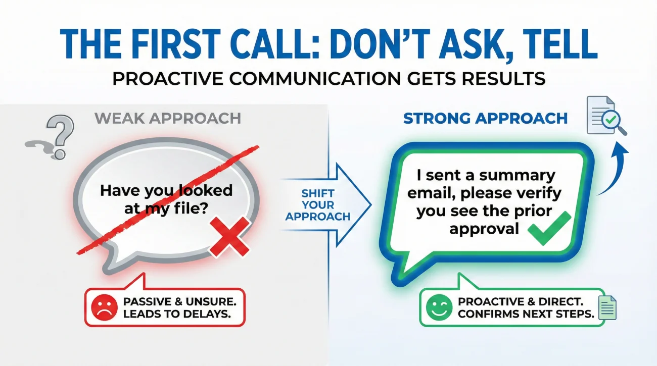 Strategic Communication Framework For First Call With New Adjuster