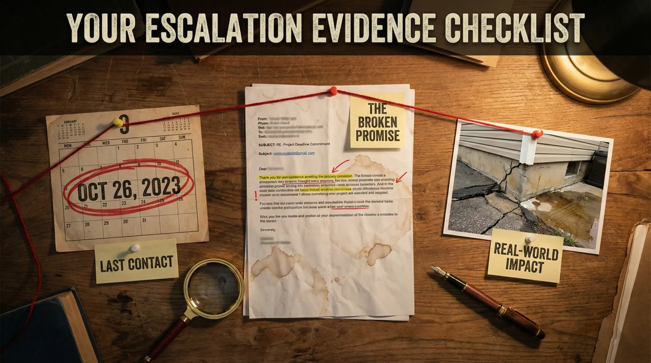 Strategic Evidence Board For An Insurance Claim