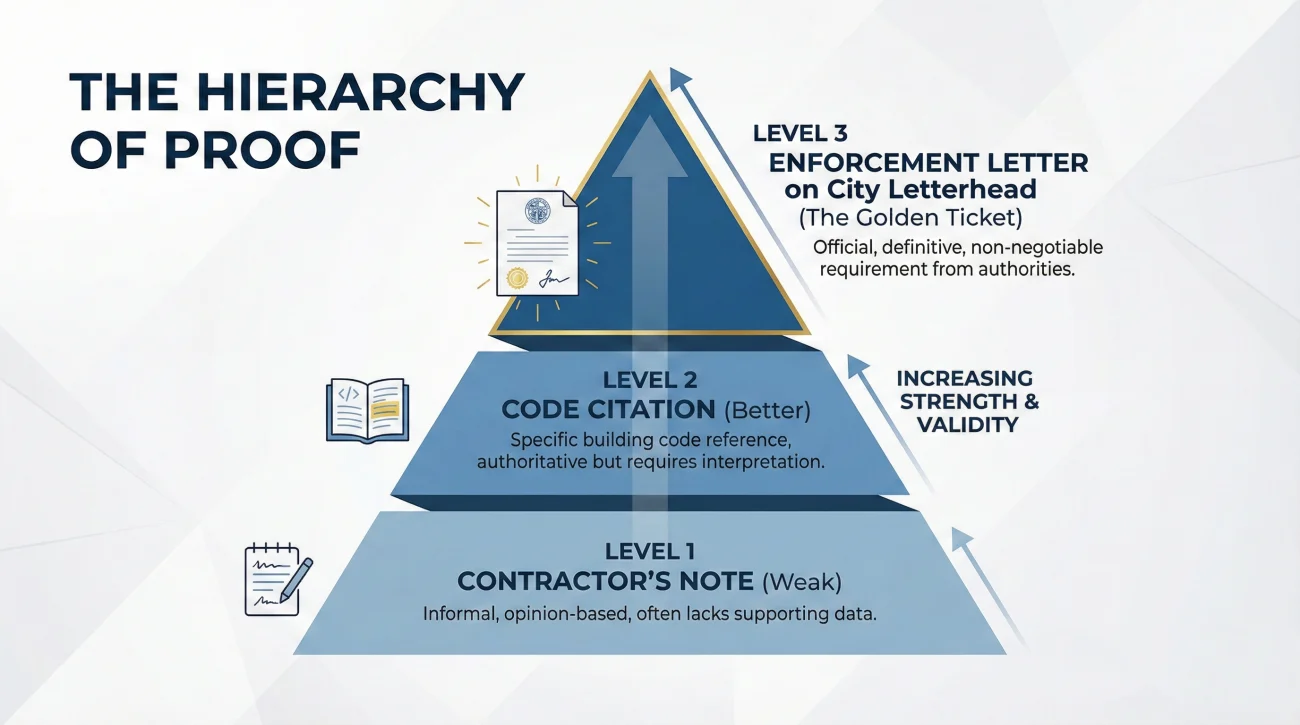 The Three Level Hierarchy Of Evidence For Insurance Code Upgrade Approval