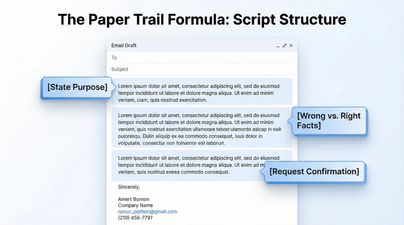 Insurance Claim Correction Script Structure Formula
