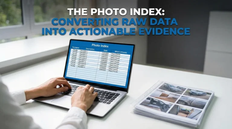 Photo Index: Turn Evidence Into Something Reviewers Can Read