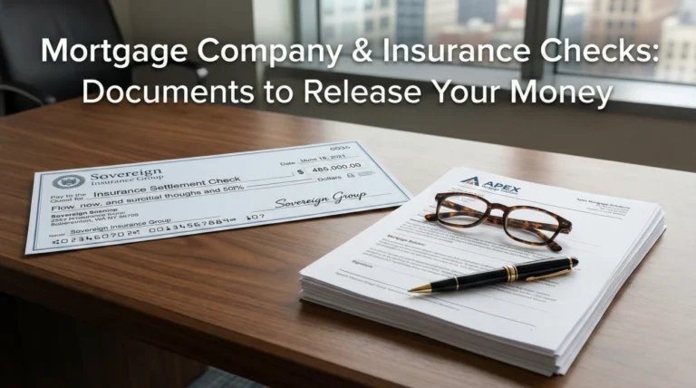 Mortgage Company & Insurance Checks: Documents to Release Your Money