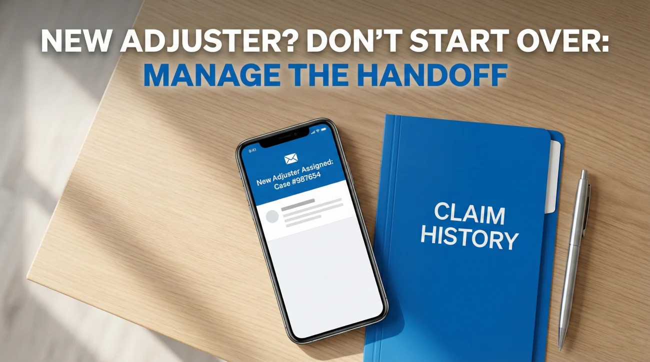 New Adjuster Assigned Claim