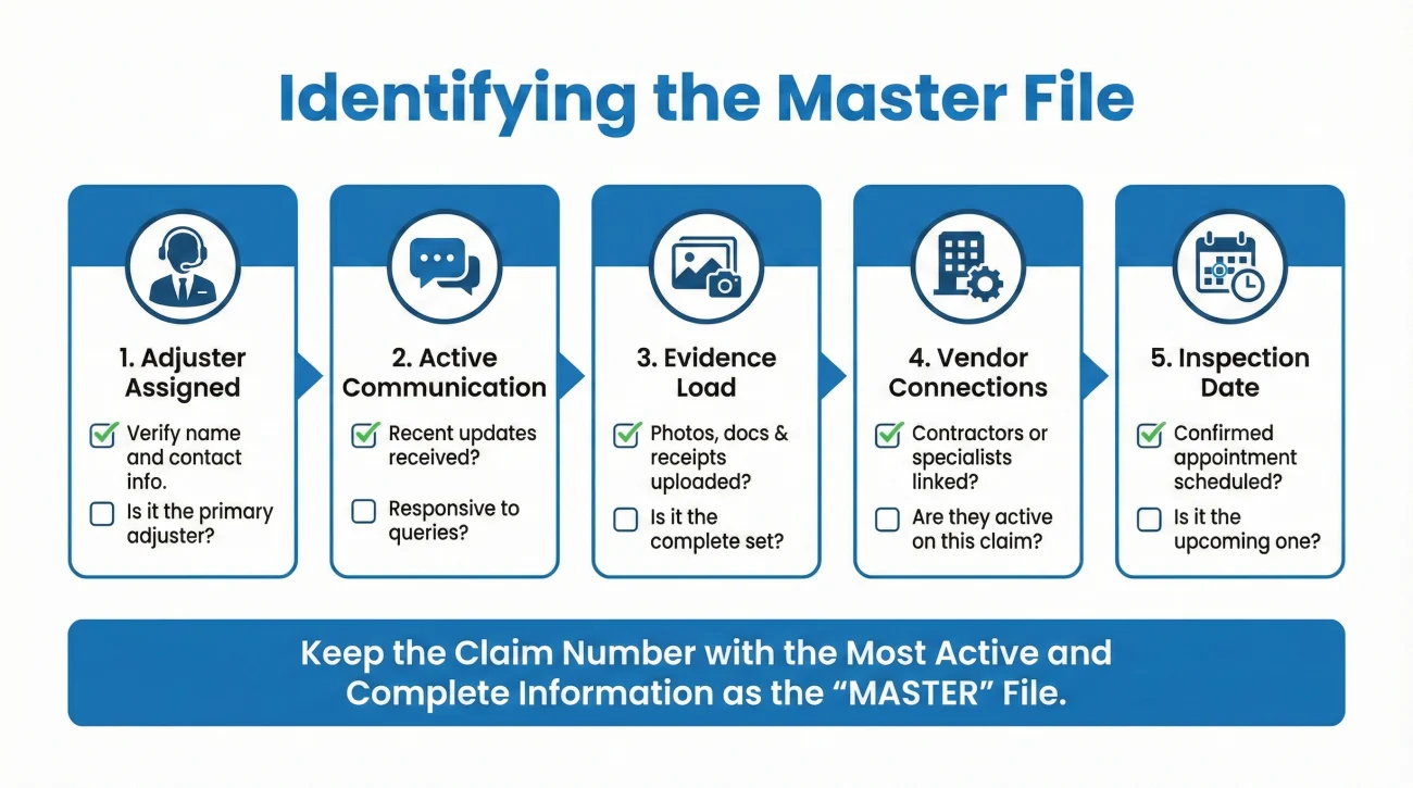 Checklist To Identify Master Insurance Claim Number