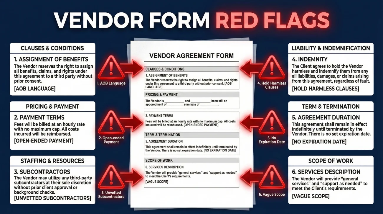 Common Red Flags In Insurance Vendor Contracts
