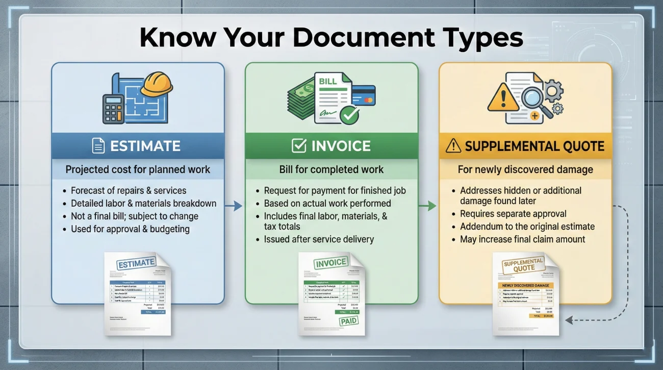 Comparing Insurance Claim Documentation Types