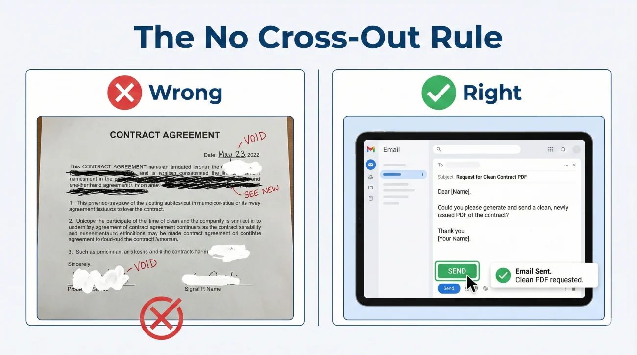 Correct Way To Handle Errors On Formal Insurance Forms
