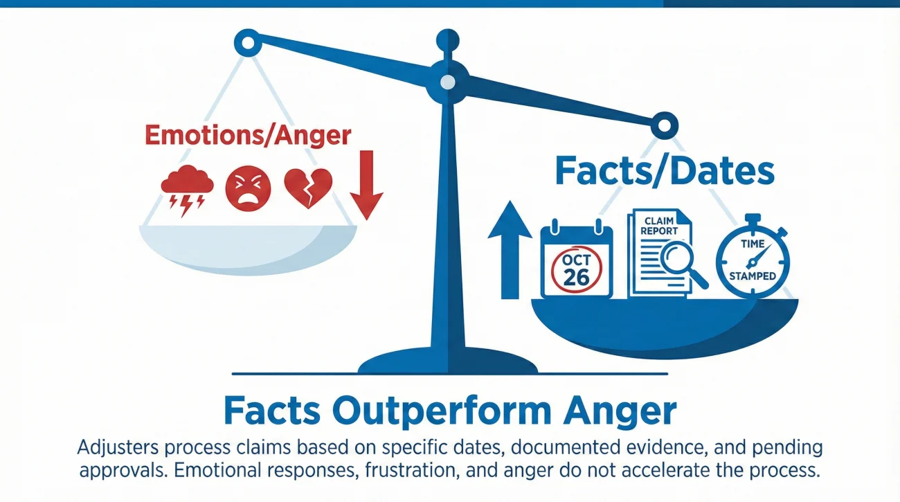 Factual Communication Vs Emotional Escalation In Claims