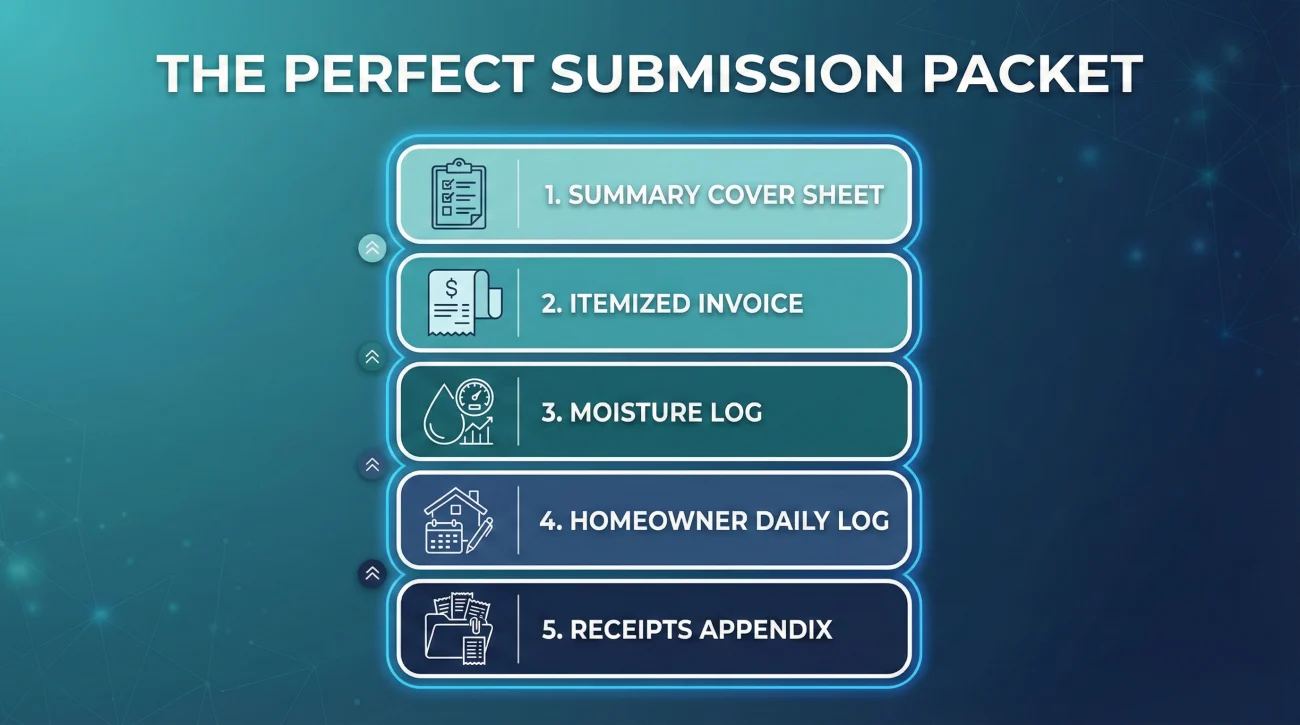 Five Part Stack For Insurance Mitigation Reimbursement