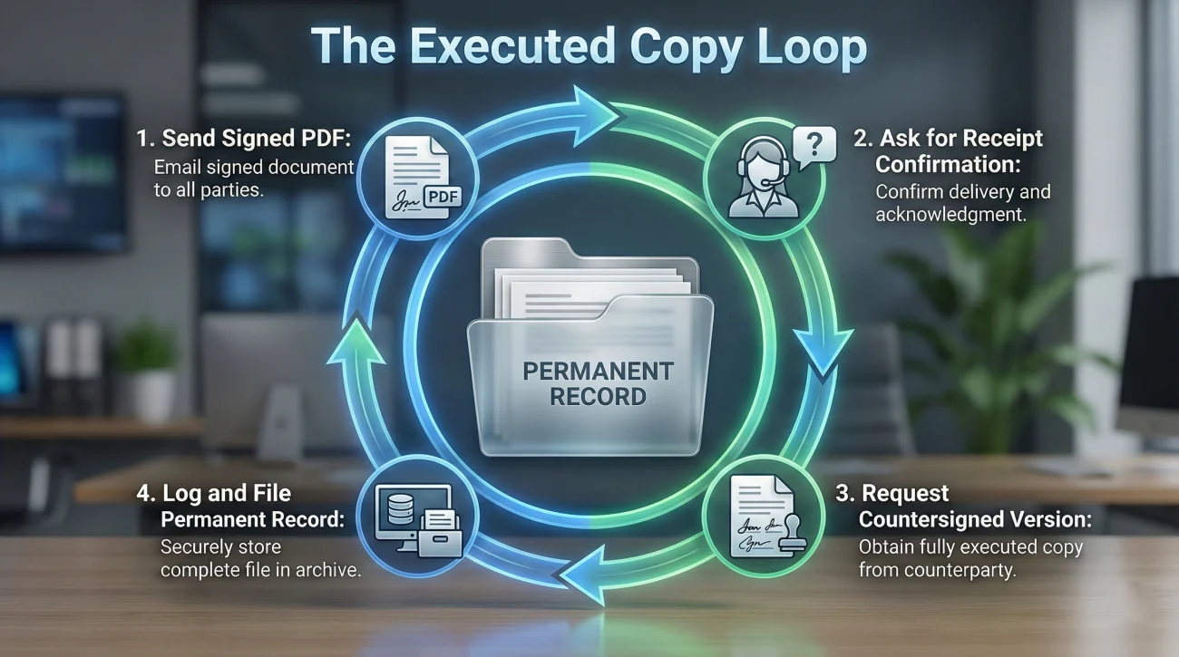 Four Step Communication Loop For Signed Insurance Releases