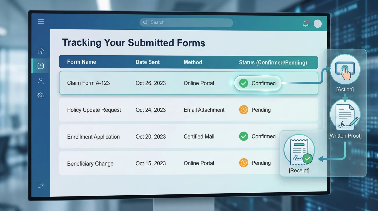 Insurance Claim Document Submission Tracking Table