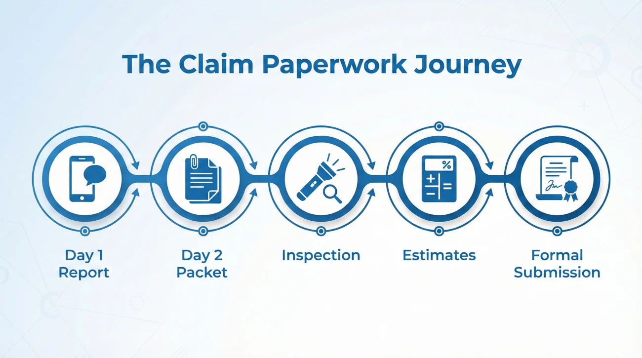 Insurance Claim Documentation Timeline Map