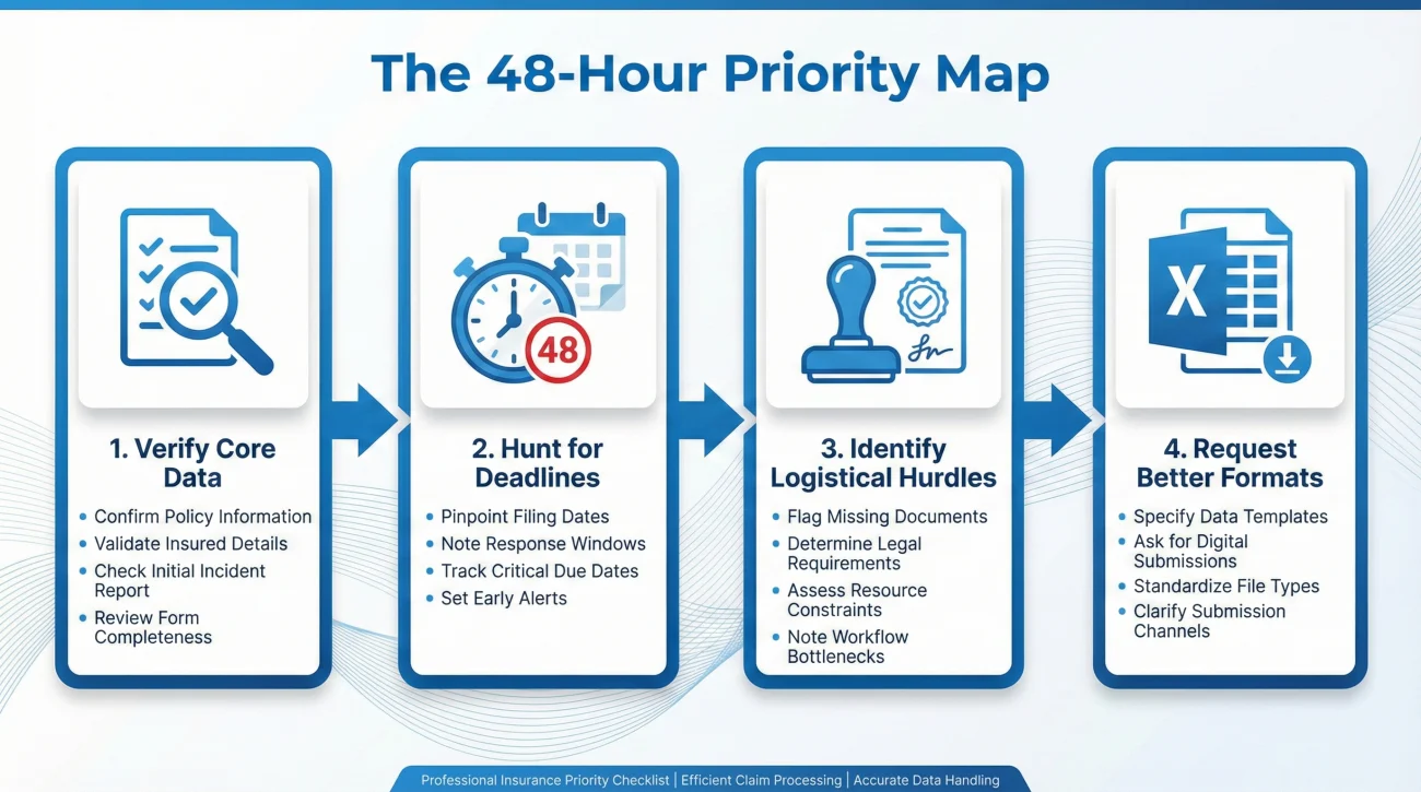 Insurance Claim Paperwork Triage Priority Map