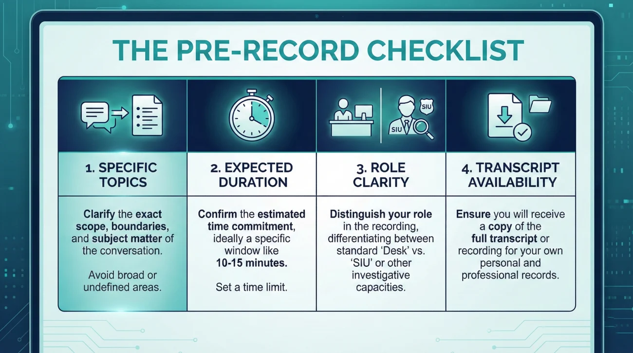 Pre-Statement Clarification Questions For Adjusters