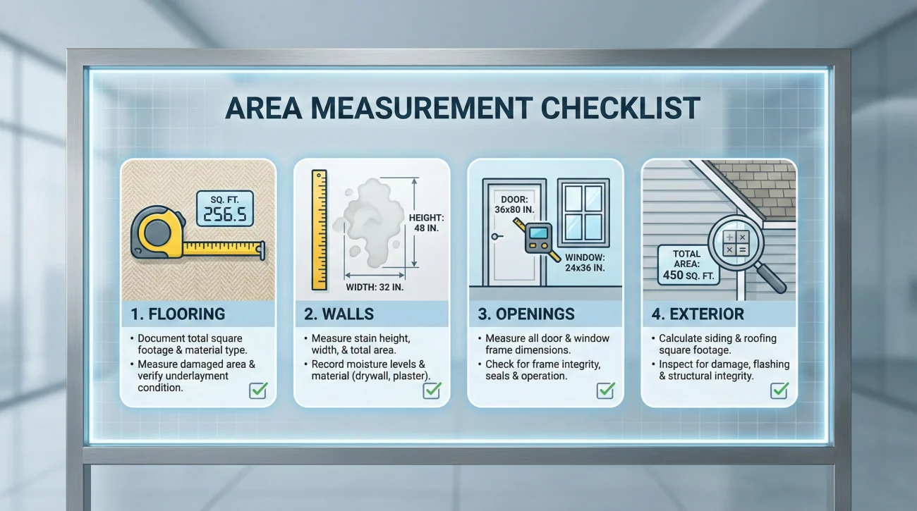 Structural Measurement Checklist For Property Damage Claims