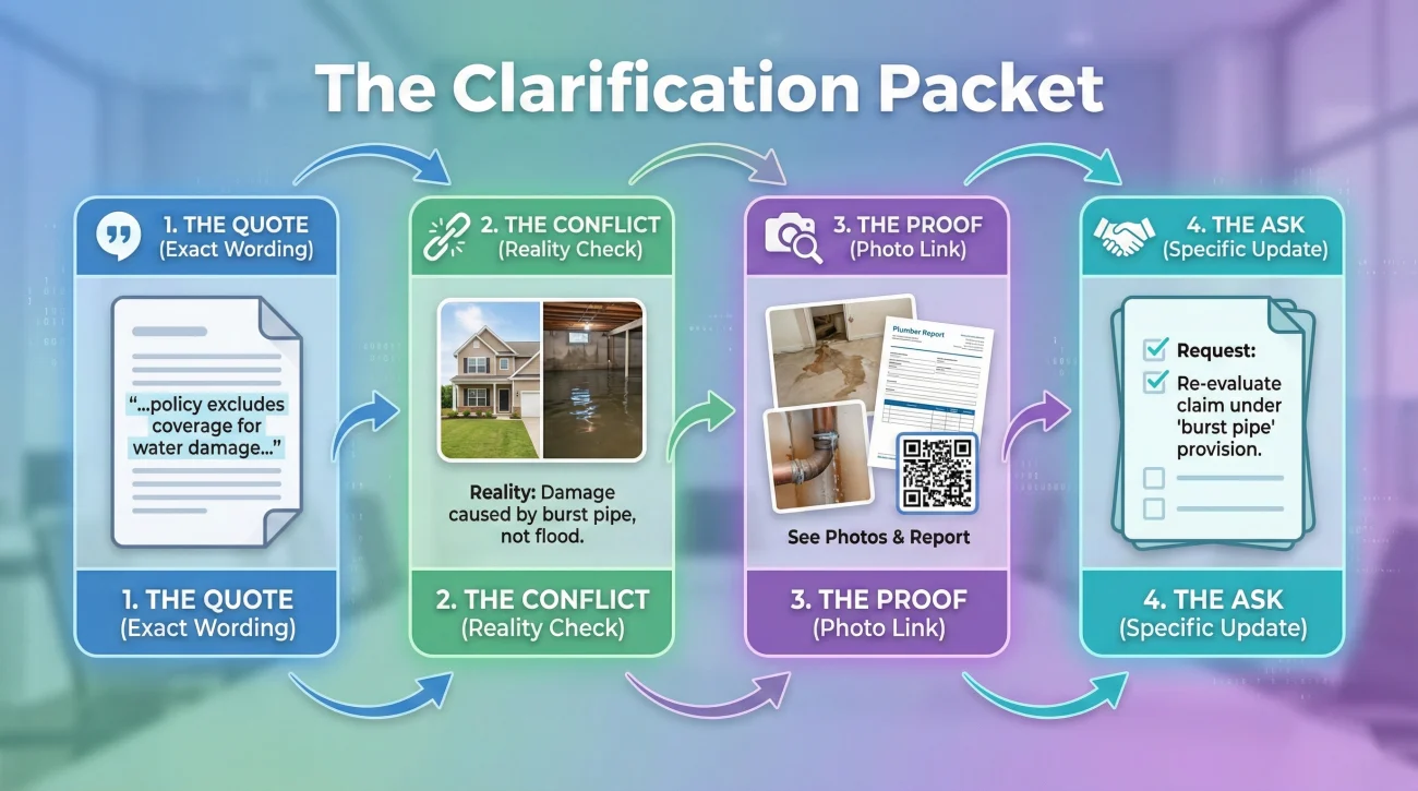 Structure Of A One Page Insurance Clarification Packet