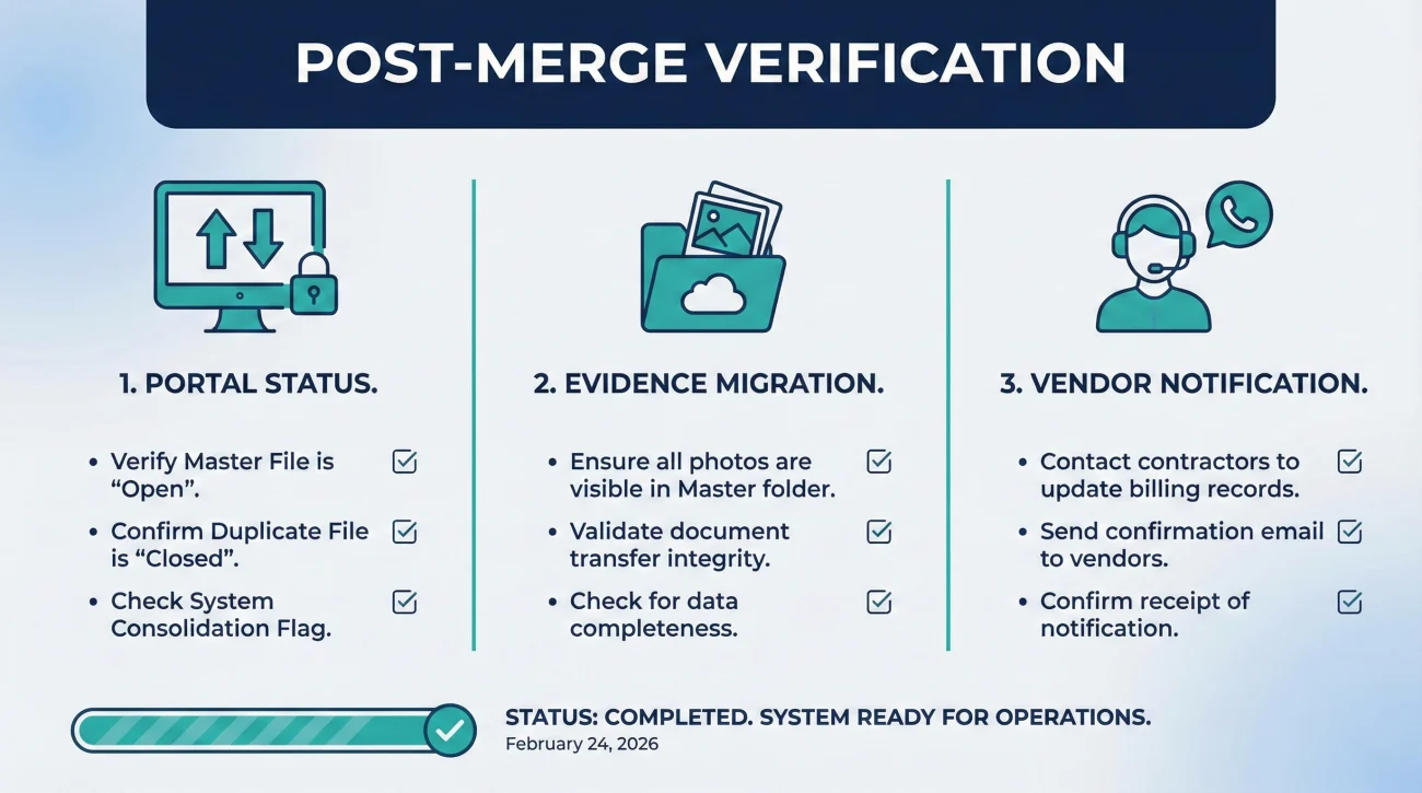 Verification Checklist After Insurance Claim Consolidation