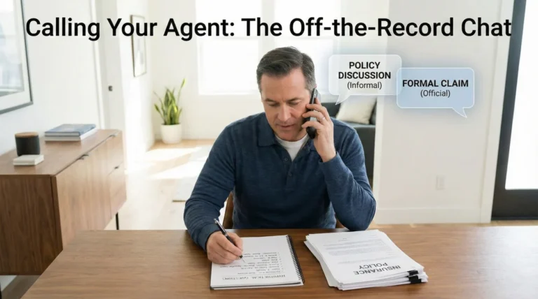 Calling Your Insurance Agent First: The “Off-the-Record” Chat