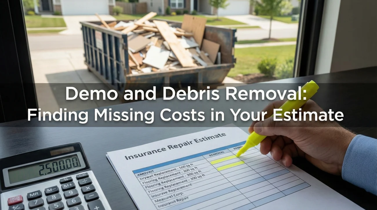 Demo Disposal Debris Removal Missing Estimate