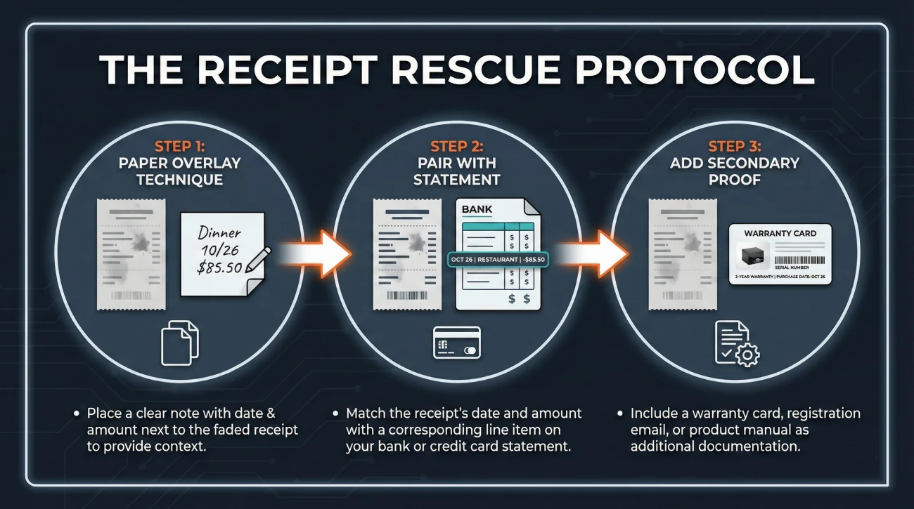How To Document Faded Insurance Receipts