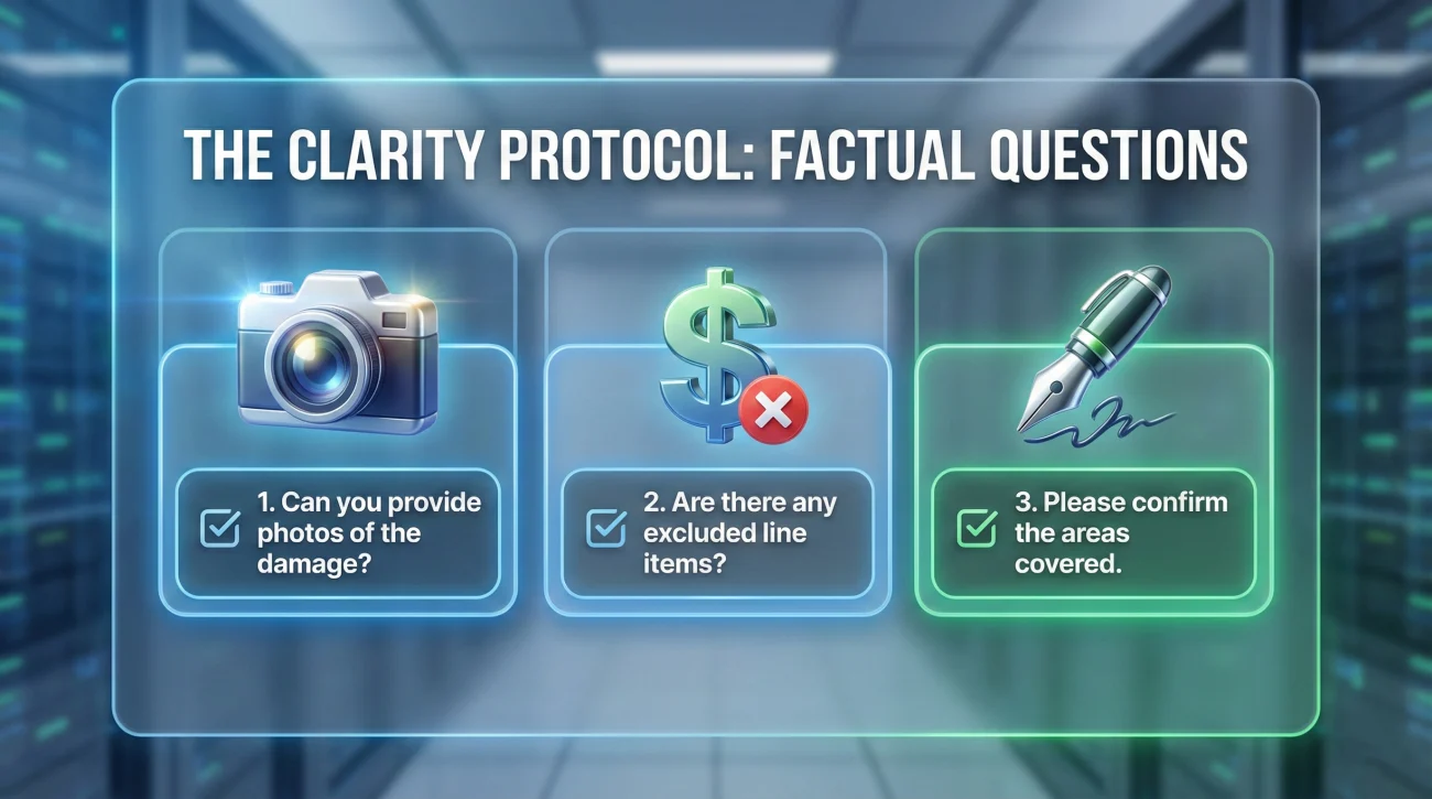 Insurance Adjuster Clarification Questions Protocol