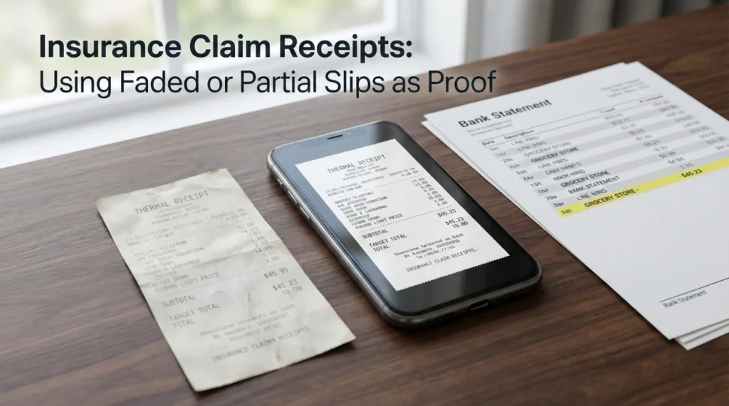 Receipt Quality For Insurance Claim