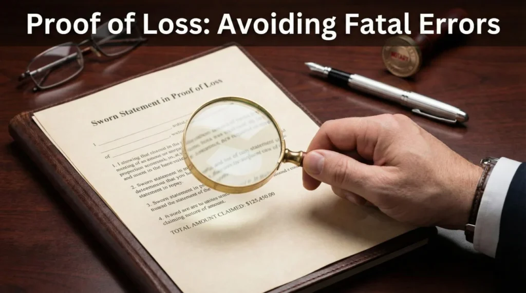 Sworn Statement In Proof Of Loss