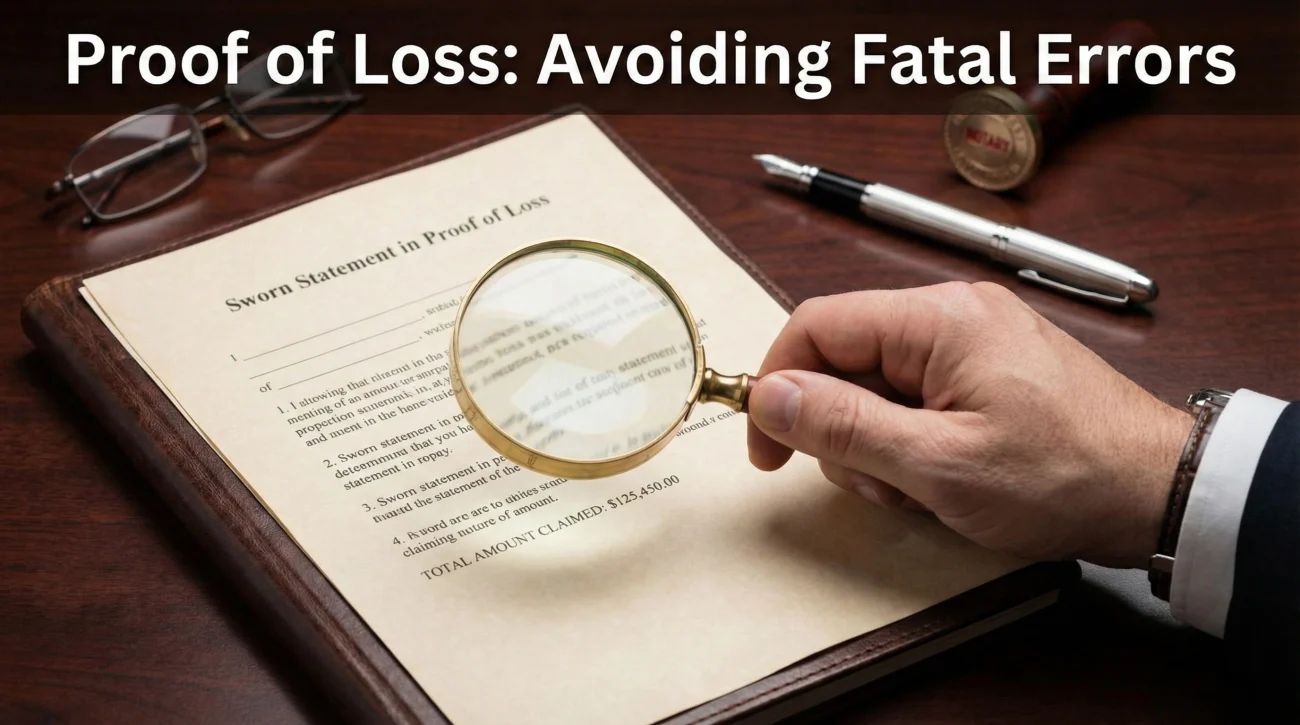 Sworn Statement In Proof Of Loss