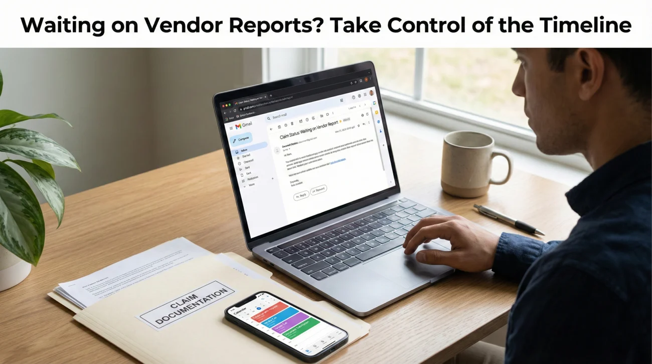 Waiting On Vendor Report Insurance Claim