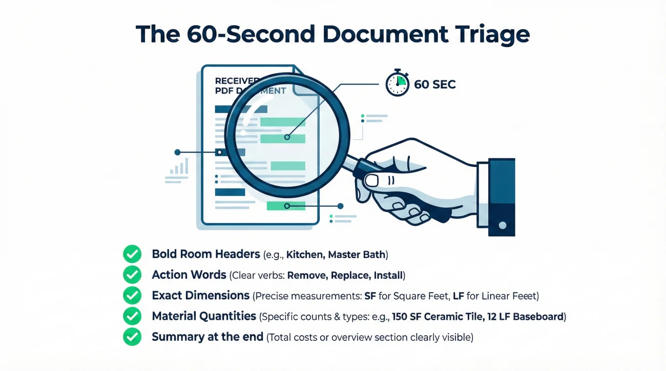 60 Second Triage Checklist For Insurance Estimates