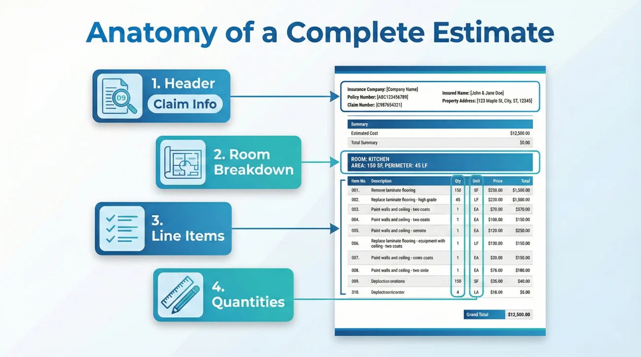 Anatomy Of A Detailed Property Insurance Estimate